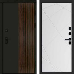 Входная дверь Termo-door Премиум винорит Форт Дуб с терморазрывом - Лучи Белый