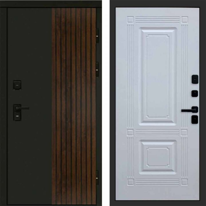 Входная дверь Termo-door Премиум винорит Форт Дуб с терморазрывом - Мадрид Белый софт