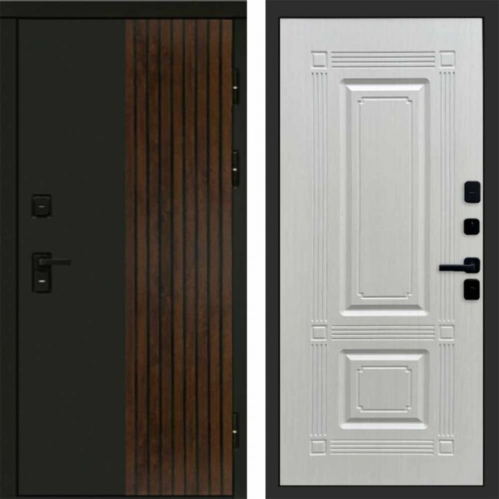 Входная дверь Termo-door Премиум винорит Форт Дуб с терморазрывом - Мадрид Лиственница