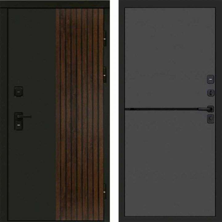 Входная дверь Termo-door Премиум винорит Форт Дуб с терморазрывом - Нео Графит