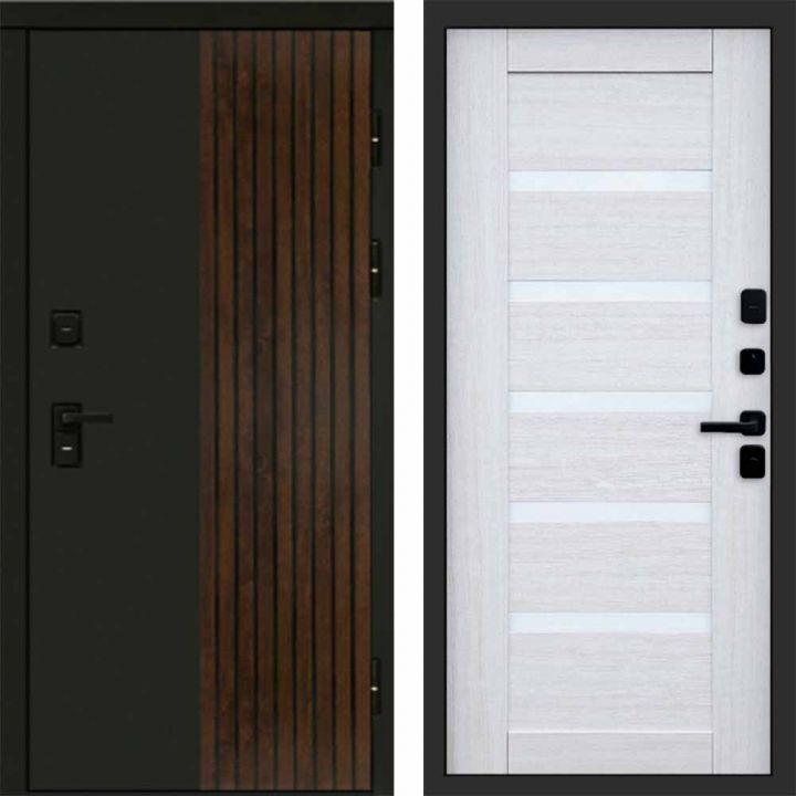 Входная дверь Termo-door Премиум винорит Форт Дуб с терморазрывом - Царга Лиственница