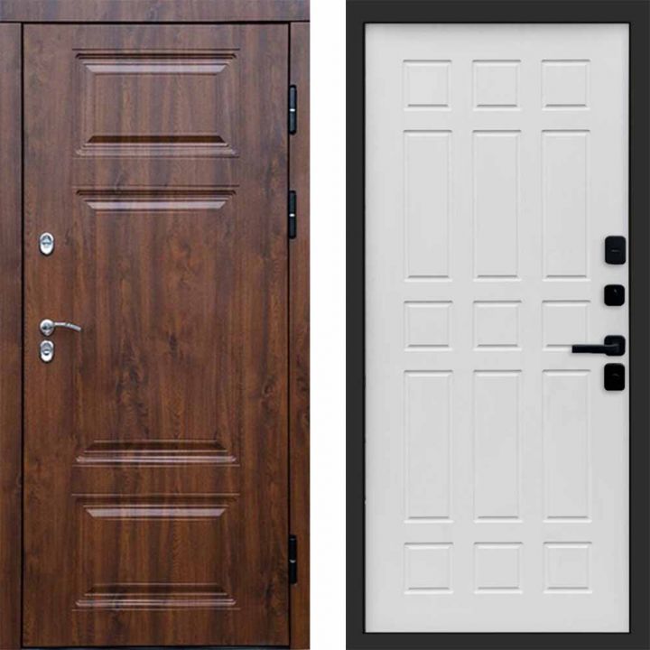 Входная дверь Termo-door Премиум винорит Дуб с терморазрывом - Спарта Белое дерево