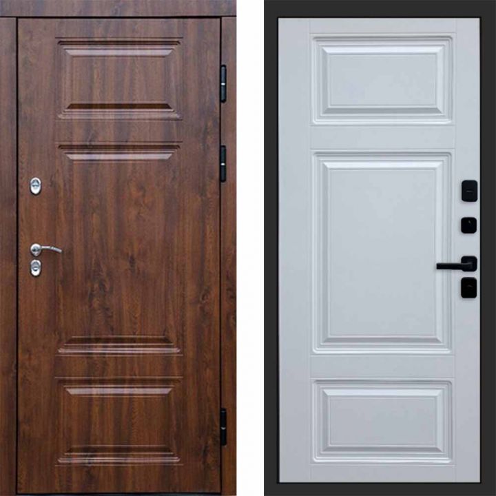 Входная дверь Termo-door Премиум винорит Дуб с терморазрывом - Лион Белый софт