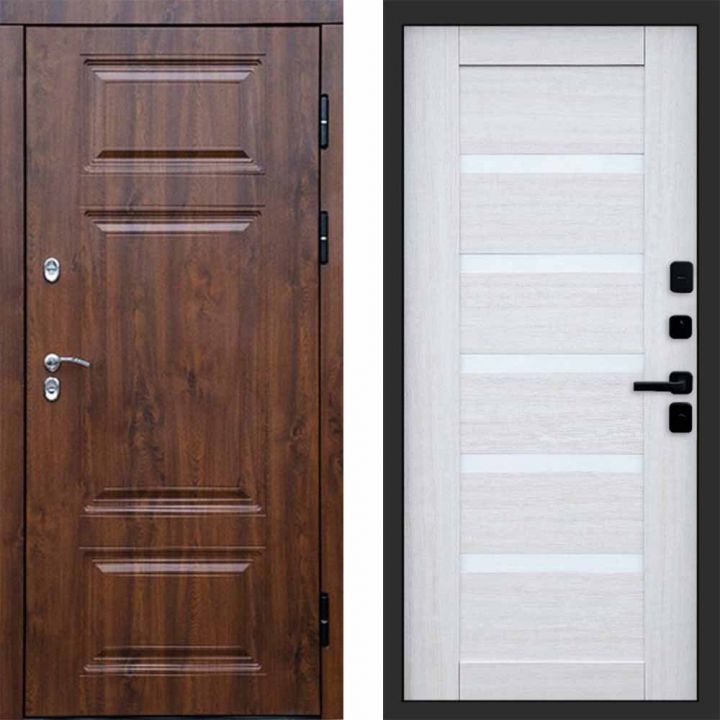 Входная дверь Termo-door Премиум винорит Дуб с терморазрывом - Царга Лиственница