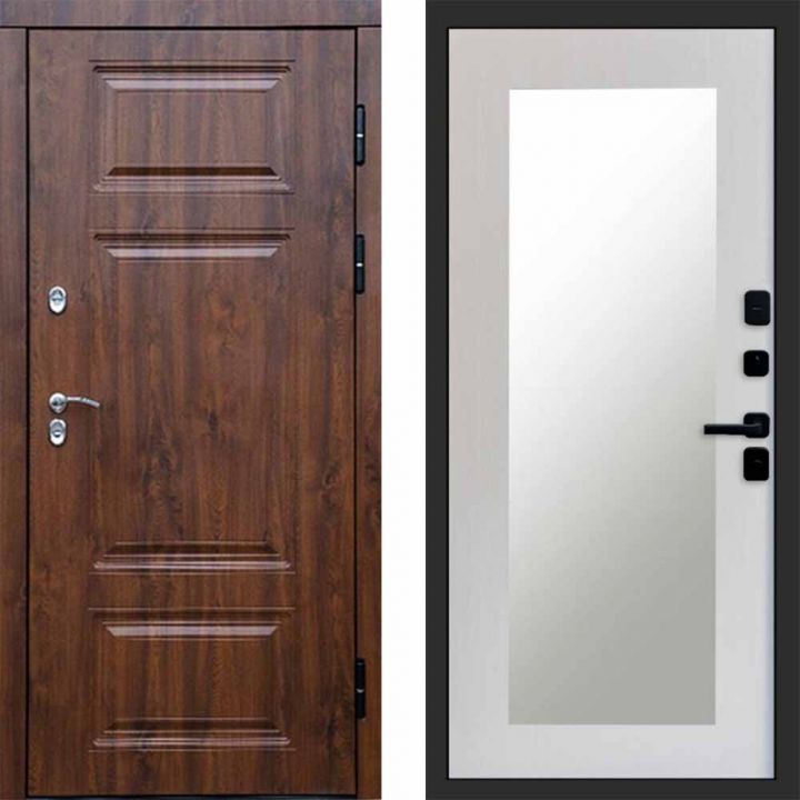 Входная дверь Termo-door Премиум винорит Дуб с терморазрывом - Зеркало триумф Лиственница