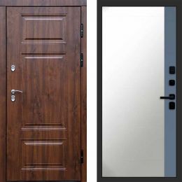 Входная дверь Termo-door Премиум винорит Дуб с терморазрывом - Широкое Зеркало Фацет Грей софт