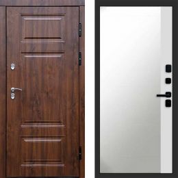 Входная дверь Termo-door Премиум винорит Дуб с терморазрывом - Широкое Зеркало Фацет Белый софт