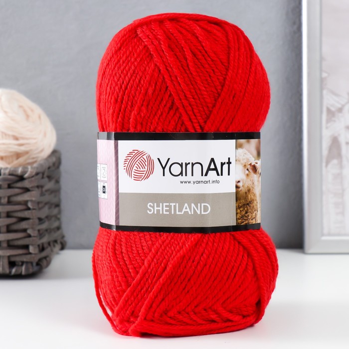 Пряжа для вязания спицами, крючком YarnArt, Shetland, 30% шерсть верджин, 70% акрил, 220 м/100 г, (507 алый)
