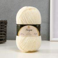 Пряжа для вязания спицами, крючком «Камтекс. Лори», 45% акрил, 30% нейлон, 25% ПЭ, 170 м/50 г, (205 белый)