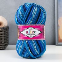 Пряжа для вязания спицами, крючком ALIZE, Superwash comfort socks, 75% шерсть, 25% полиамид, 420 м/100 г, (4446)