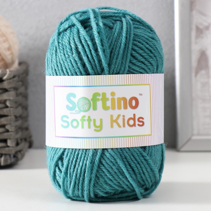 Пряжа 100% акрил "Softy Kids" 90м ±5м 50 гр цвет 60 виридиан