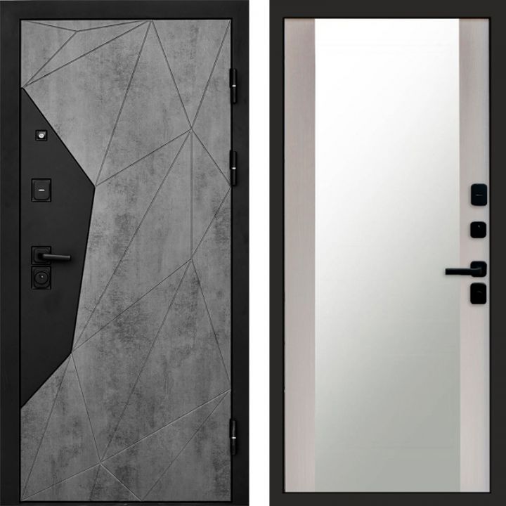 Входная дверь Termo-door Авангард Бетон - Зеркало Лиственница