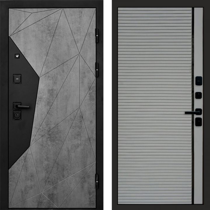 Входная дверь Termo-door Авангард Бетон - Porte Грей софт
