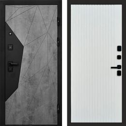 Входная дверь Termo-door Авангард Бетон - FLAT Белый софт