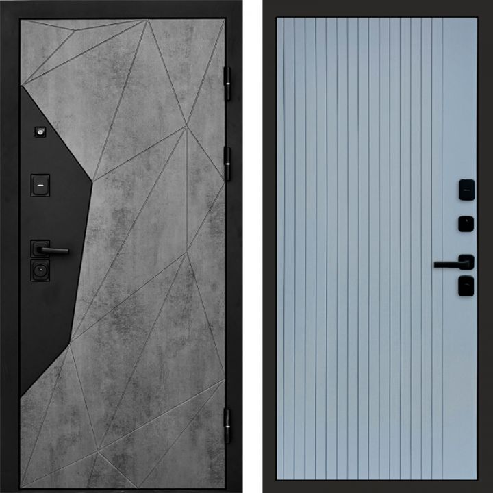 Входная дверь Termo-door Авангард Бетон - FLAT Грей софт