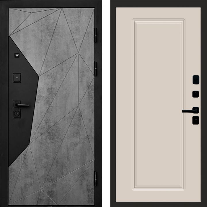 Входная дверь Termo-door Авангард Бетон - Гранд Слоновая кость