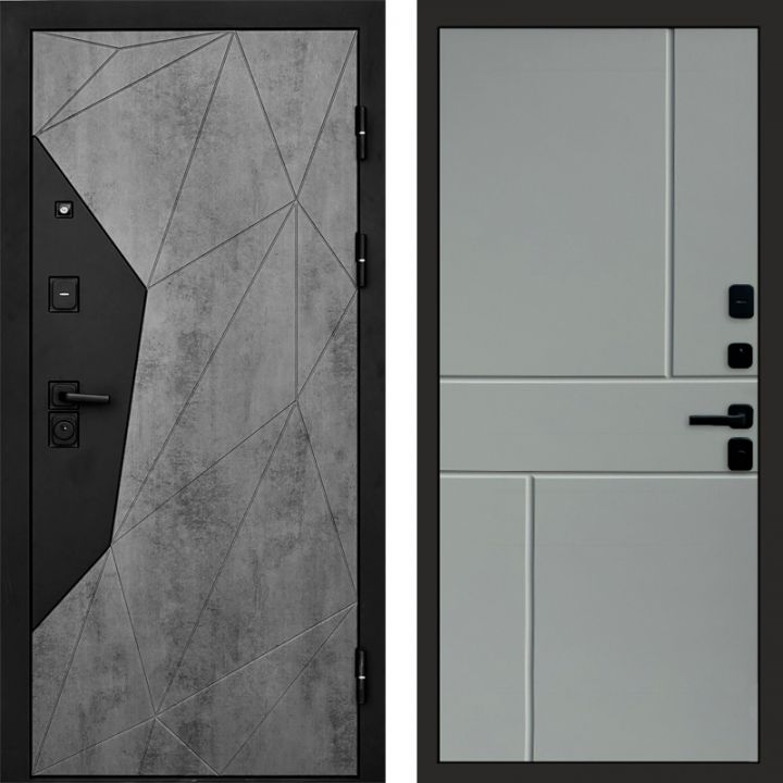 Входная дверь Termo-door Авангард Бетон - Горизонт Грей софт