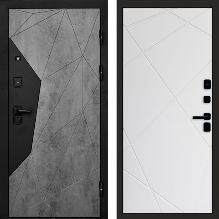 Входная дверь Termo-door Авангард Бетон - Лучи Белый