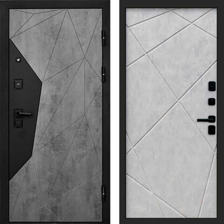 Входная дверь Termo-door Авангард Бетон - Лучи Бетон светлый