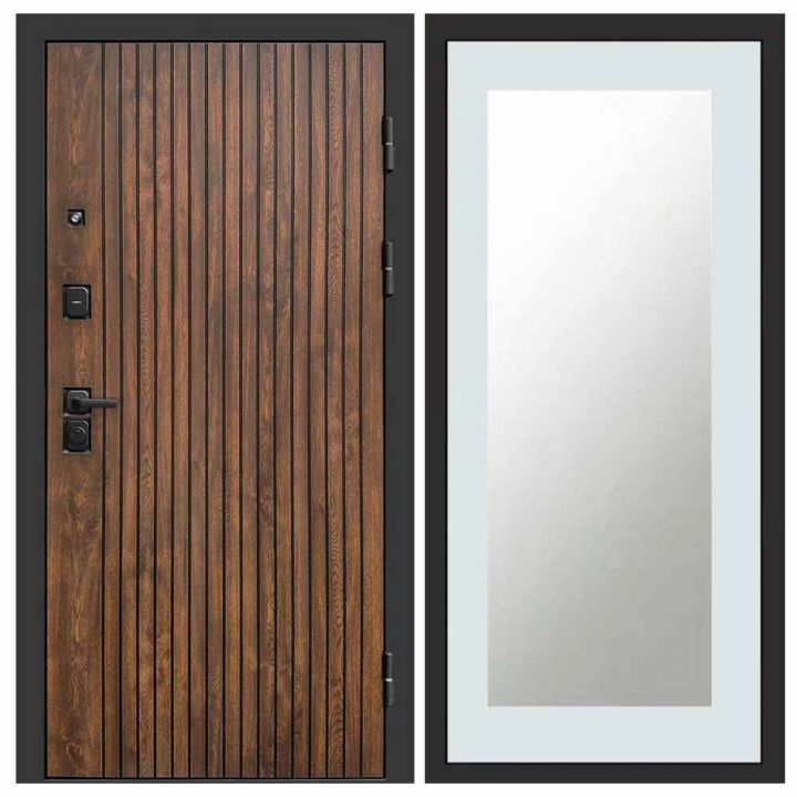 Входная дверь Termo-door Твист Дуб style - Зеркало триумф Белый софт