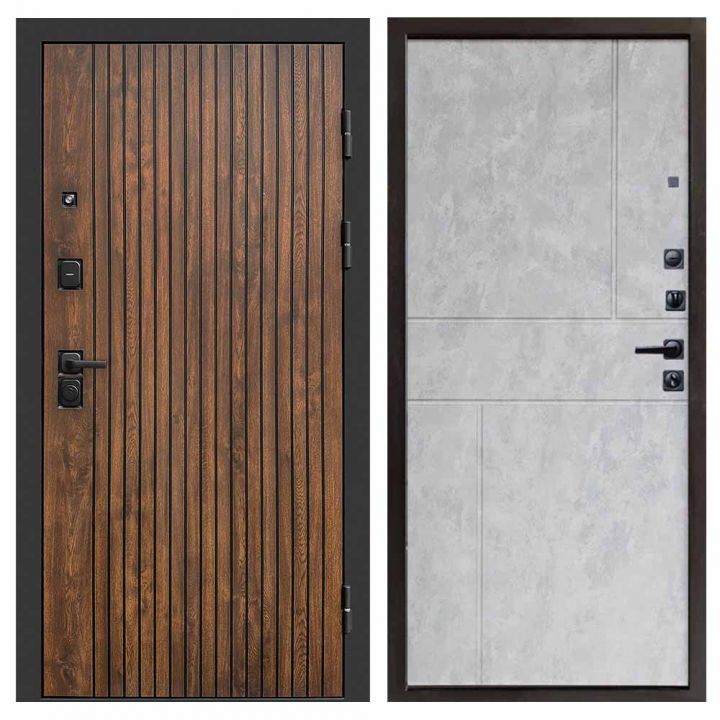 Входная дверь Termo-door Твист Дуб style - Горизонт Бетон светлый