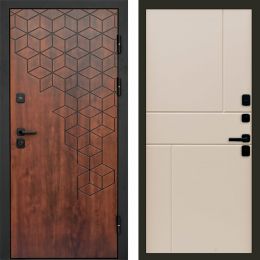 Входная дверь Termo-door Спейс Дуб патина - Горизонт Слоновая кость