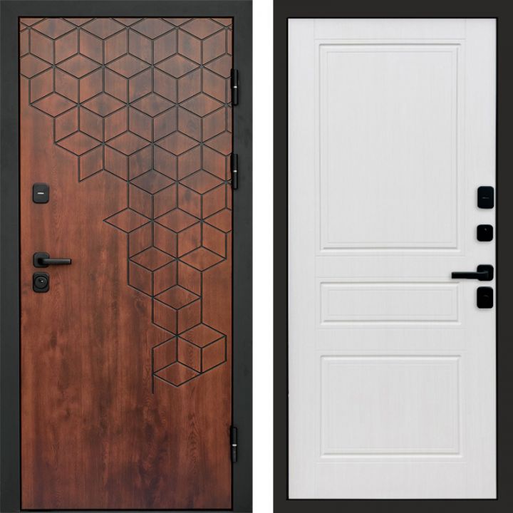 Входная дверь Termo-door Спейс Дуб патина - Классика Белое дерево