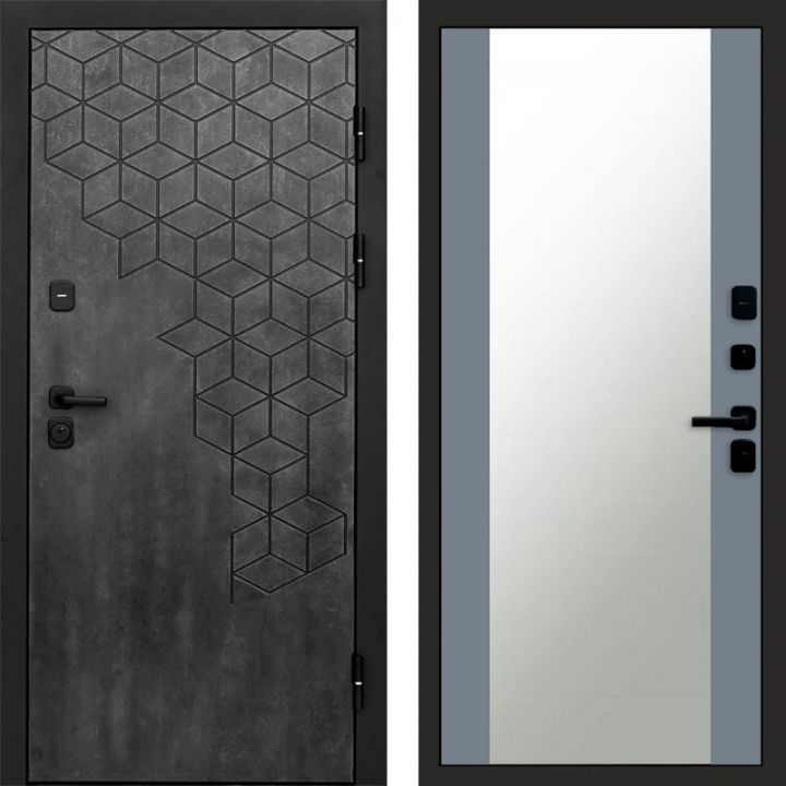 Входная дверь Termo-door Спейс Бетон патина - Зеркало Грей софт