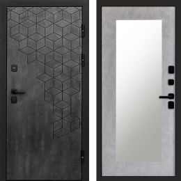 Входная дверь Termo-door Спейс Бетон патина - Зеркало триумф Бетон светлый