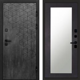 Входная дверь Termo-door Спейс Бетон патина - Зеркало триумф Венге