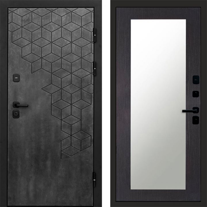 Входная дверь Termo-door Спейс Бетон патина - Зеркало триумф Венге