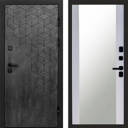 Входная дверь Termo-door Спейс Бетон патина - Зеркало Белый софт