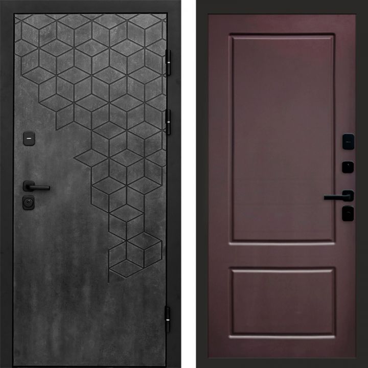 Входная дверь Termo-door Спейс Бетон патина - Марсель Шоколад