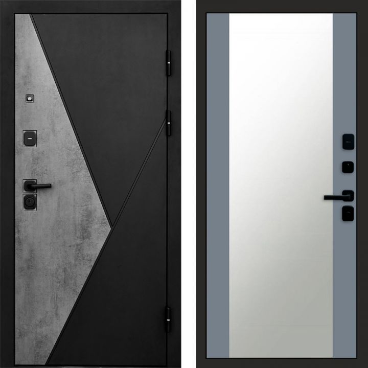 Входная дверь Termo-door Матрикс Бетон - Зеркало Грей софт