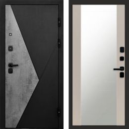 Входная дверь Termo-door Матрикс Бетон - Зеркало Слоновая кость