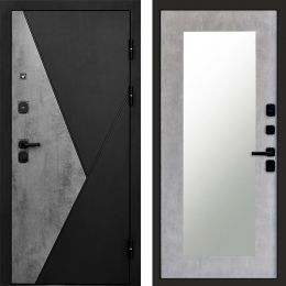 Входная дверь Termo-door Матрикс Бетон - Зеркало триумф Бетон светлый