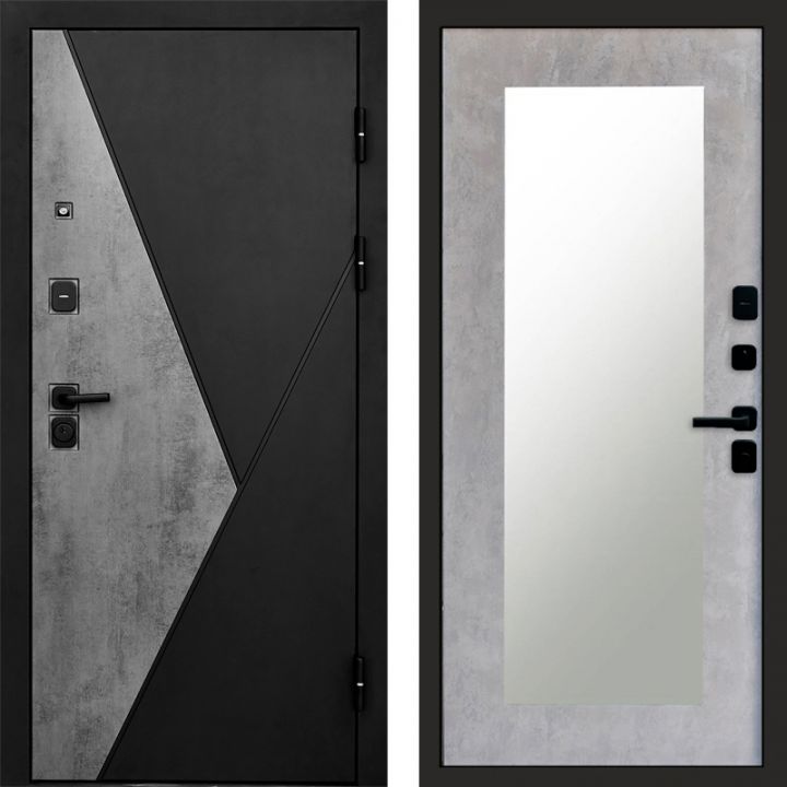 Входная дверь Termo-door Матрикс Бетон - Зеркало триумф Бетон светлый