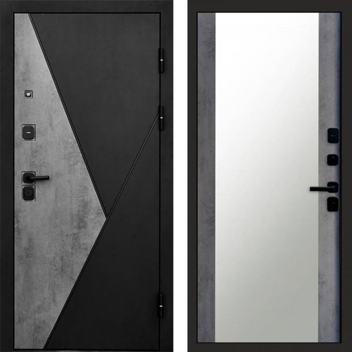 Входная дверь Termo-door Матрикс Бетон - Зеркало Бетон темный