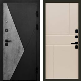 Входная дверь Termo-door Матрикс Бетон - Горизонт Слоновая кость