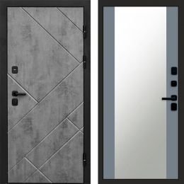 Входная дверь Termo-door Стоун Бетон - Зеркало Грей софт