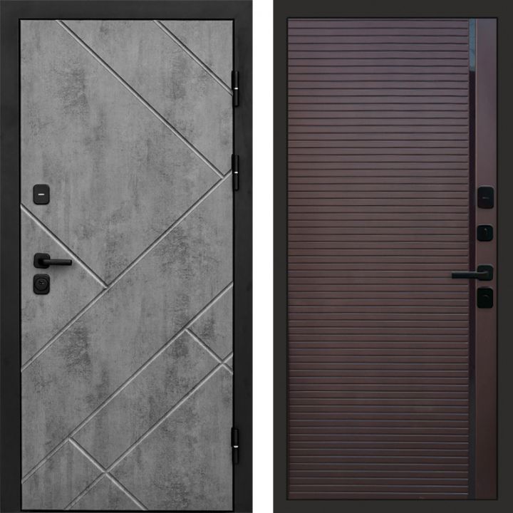 Входная дверь Termo-door Стоун Бетон - Porte Шоколад