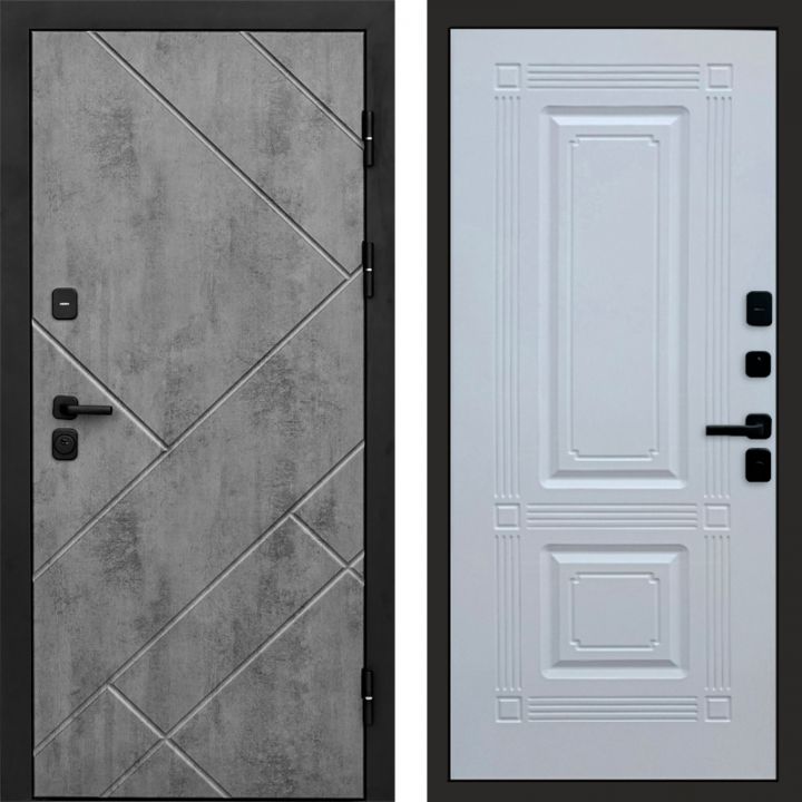 Входная дверь Termo-door Стоун Бетон - Мадрид Белый софт