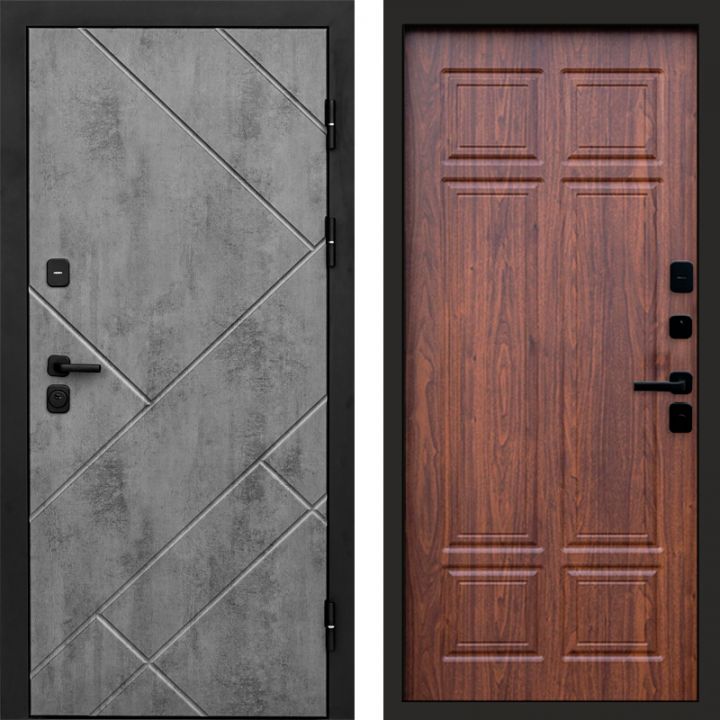 Входная дверь Termo-door Стоун Бетон - Орех премиум