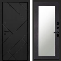 Входная дверь Termo-door Стоун Black - Зеркало триумф Венге