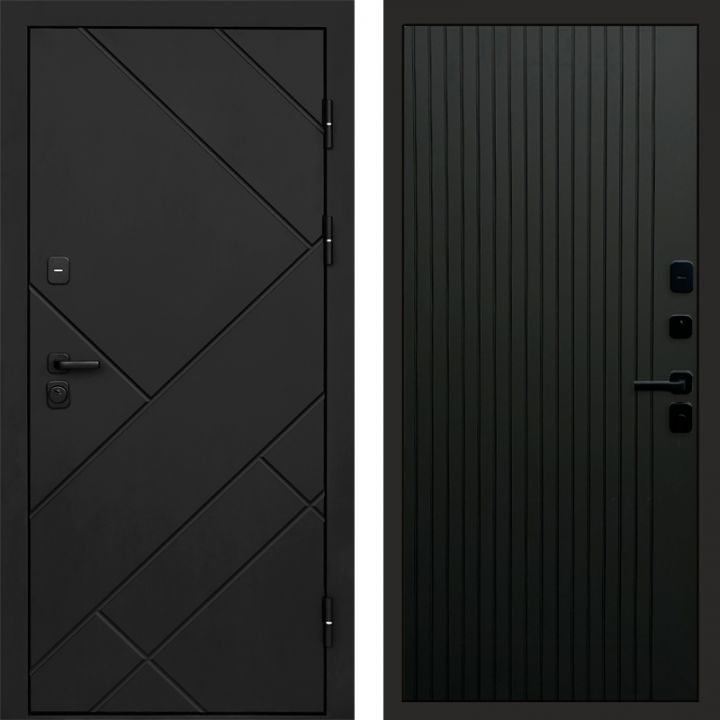 Входная дверь Termo-door Стоун Black - FLAT Черный кварц