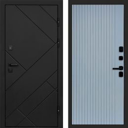 Входная дверь Termo-door Стоун Black - FLAT Грей софт