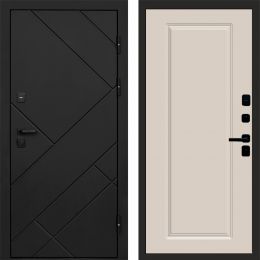 Входная дверь Termo-door Стоун Black - Гранд Слоновая кость