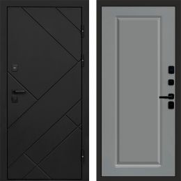 Входная дверь Termo-door Стоун Black - Гранд Грей софт