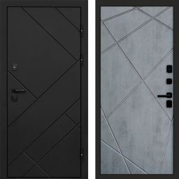 Входная дверь Termo-door Стоун Black - Лучи Бетон темный