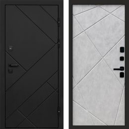 Входная дверь Termo-door Стоун Black - Лучи Бетон светлый